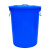 定制大号加厚塑料水桶带盖超大容量圆形桶储水发酵厨房胶桶 100L水桶红色