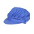 工厂工作帽子生产车间劳保帽子厨房做饭防油烟防尘纺织女工帽 全布108白顶蓝色帽舌（浅） 均码（5562cm）