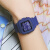 卡西欧（CASIO）腕表  BGD-10系列多功能数字显示时尚防震防水电子荧光照明手表女 紫色BGD10K-2
