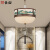 长裕新中式卧室吊灯创意大气书房餐厅茶室灯中国风全铜实木灯具