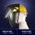 OIMG适用电焊面罩遮脸配安全帽式氩弧焊工防飞溅打磨防尘防烤脸部防护面具 单独屏（灰色）