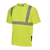 安大叔JJ-E774圆领反光T恤 3M反光材料100%涤纶透气鸟眼布 一件装 荧光黄（加LOGO） XL 