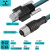 一联多【YILIANDUO】M12转RJ45双螺水晶头D型4芯以太网工业级高柔六类千兆网线 D款4芯 M12母-RJ45双螺纹【3M】