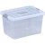 加厚透明塑料收纳箱特大号衣服玩具整理箱有盖储物箱子零食收纳盒 透明 15L长28宽20高17cm