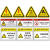 小心有电触电机械设备警告贴PVC小号 大号提示标志安全标识牌定做 有电危险JX01 (10张) 12x12cm