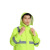 锐麻 防暴雨交通执勤安全分体式户外雨衣牛津布PVC分体雨衣雨裤套装 荧光绿 3XL 