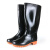 德威狮 耐酸碱高筒雨靴雨鞋防化靴雨鞋水鞋防滑耐油靴水鞋 黑色 38