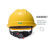 MSA梅思安V-Gard500豪华型安全帽ABS爱戴防冲击V型透气带孔防砸 标准型一指键帽衬 橙色