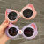 MIDNITE STAR儿童墨镜 2024年防紫外宝宝太阳镜男女宝婴儿眼镜硅胶潮时尚新款 粉色