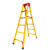 绝缘玻璃钢梯子人字梯直梯伸缩梯环氧树脂电工专用梯工程梯2-5米定做 4.0米绝缘人字梯