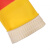群生天然乳胶双色手套加长加厚橡胶家务防水超长耐油防污手套 红＋黄(群生双色(5双) S