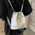 布兰奴（BULANNU）水桶包包女2024新款小众设计链条双肩包高级感时尚通勤旅行背包 银色