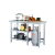 加厚厨房工作台不锈钢桌子家用操作台面可放煤气罐厨房台收纳架子 长140宽60高80单层加双层