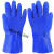 LISM PVC胶皮手套劳保耐磨工作防水防滑绝缘浸胶加厚防油耐酸碱防腐蚀 蓝色防滑耐酸碱/5双
