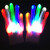 LED发光手套表演 手影舞荧光手套 抖音酒吧蹦迪神器EDM电音节装备 粉色 单面发光一双