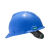 梅思安ABS豪华型有孔安全帽一指键帽衬PVC吸汗带E型下颏带蓝色 1顶