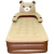 TLXT充气床午休1.5双人简易卡通气垫床加高打地铺折叠1.2单人睡垫便携 灰熊床头+床垫【双人】长20 0x0x0cm
