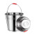 金固牢 不锈钢水桶 洗车储水桶圆桶冰桶手提厨房用油桶拖地桶带磁提水桶 22cm