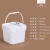 水杉2.5L白色正方形塑料桶SS加厚耐高温实验室分装用桶水桶带盖2.5kg
