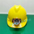 安全帽头灯带头灯的安全帽LED矿工充电头灯工地灯龙头灯 T-68灯+ABS黄帽+充电线+USB头