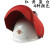 琉璃钢配安全帽式电焊面罩头戴式二氧帽红钢纸焊工 单独帽脸