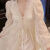 BMLC晨袍新娘很仙很女复古优雅性感宫廷风长款睡袍雪纺纱气质 杏色单吊带 S 80-95斤