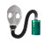 护力盾防毒面具 防粉尘防有害气体鬼脸面罩配4号过滤罐 MF1单面具+导气管+4号过滤罐