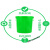垃圾桶圆形加厚大号带盖厨余易腐垃圾分类绿色熟胶圆筒商用过滤大 160K绿色有盖厨余漏斗