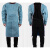 品质电焊工牛皮耐磨隔热防烫耐高温防护衣反穿衣焊工 蓝色长款低领长袖105cm XL