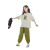 女童夏装套装2024新款中大童运动短袖t恤两件套青少年学生卫衣 1977女童短袖套装-绿色 170cm(建议身高158-168)