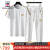 AEMAPE品牌短袖T恤套装男士刺绣白色时尚搭配帅气男装休闲运动两件套 黑色 3XL