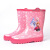雨鞋冰月奇缘公主粉红色女童雨靴水鞋雨鞋四季可穿子鞋 粉红色 偏大一码 23码