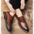 缇曼莉皮鞋男布洛克棕色夏季英伦男士商务正装增高结婚新郎婚礼配西装鞋 6685棕色(增高款) 44