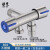 304不锈钢角阀一进二出双出水双控开关一分二上下马桶 橙色