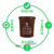 上海垃圾分类垃圾桶大号干垃圾湿垃圾户外圆形咖啡色棕色厨房物业 蓝色100升有盖可回收