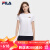 斐乐（FILA）官方女子短袖T恤夏新款时尚创意插画休闲针织短袖衫 标准白-WT 155/76A/XS