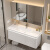 畅运（Changyun） 浴室柜组合 可丽耐一体洗手盆卫生间洗脸盆柜洗漱台组合柜洗手台 T4-0.7米智能圆镜