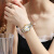 欧利时（OLEVS）瑞士认证品牌手表女全自动夜光防水女士手表简约数字机械女表 机械款-间白-6666