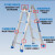 小巨人梯子多功能伸缩人字梯家用铝合金加厚折叠梯便携工程升降梯 特厚小巨人八步梯