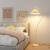 一世一屋ins奶油风落地灯客厅沙发旁法式复古卧室床头灯网红立式氛围灯 奶油色+12w暖光