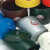 dulton金属垃圾桶铁皮厨房客厅杂物收纳桶套装带盖圆桶 浅蓝 12L 直径27*总高35.5cm