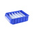 谋福 分隔式塑料零件盒 物料盒 分格盒 中号300*235*90mm蓝色(无隔板)