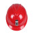 君御 矿工帽 ABS材质带反光条防冲击安全帽 自带灯架安全头盔 红色 单个装 1535