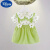 迪士尼（Disney）夏季婴儿连衣裙2024新款小女童宝宝可爱裙子洋气儿童百搭公主裙子 浅绿假两件碎花连衣裙 66 建议身高45-60cm