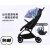 虎贝尔（HBR）婴儿推车Mpro自动收车遛娃车轻便高景观可坐躺折叠伞车 Mpro自动收车-幻彩蓝绿夜光
