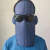 电焊工面罩3护脸电焊防护用品防拷脸焊工眼镜布料帆布二保焊加长 2蓝护耳加厚版+2灰镜