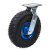 气万向轮6寸10寸打气轮胎橡胶轮定向轮刹车重型轮AA 浅灰色