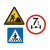 高速公路道路施工预告标志牌改道警示限速反光指示牌标识牌全国标 加重款+彩钢板+晶彩格膜限速