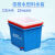超大号养鱼箱带排水培龟加厚带盖子水产养殖箱带阀门水龙头塑料水桶 白色 50升物料桶400*410