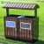 户外垃圾桶不锈钢分类果皮箱室外公共场合景区公园大号环卫垃圾箱 MX-FJ02 单桶【紫檀棕色】